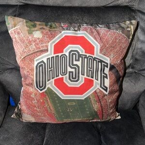 NCAA Ohio State Buckeyes Stadium Logo Graphic Print Pillow Collectible Used PR O